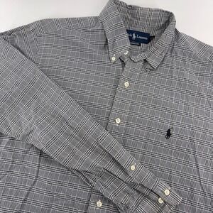 Ralph Lauren Classic Fit Plaid Button Down Long Sleeve Shirt Men's